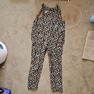 Lucy & Yak Leopard Print Jumpsuit